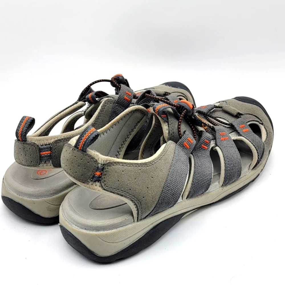Magellan Men's Gray and Black Outdoor‎ Sandals SIZE 10. #1499
